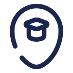 Map Point School SVG Icon